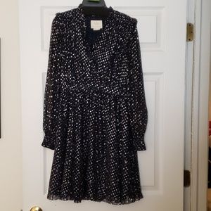 Kate Spade star bright night sky dot mini dress
